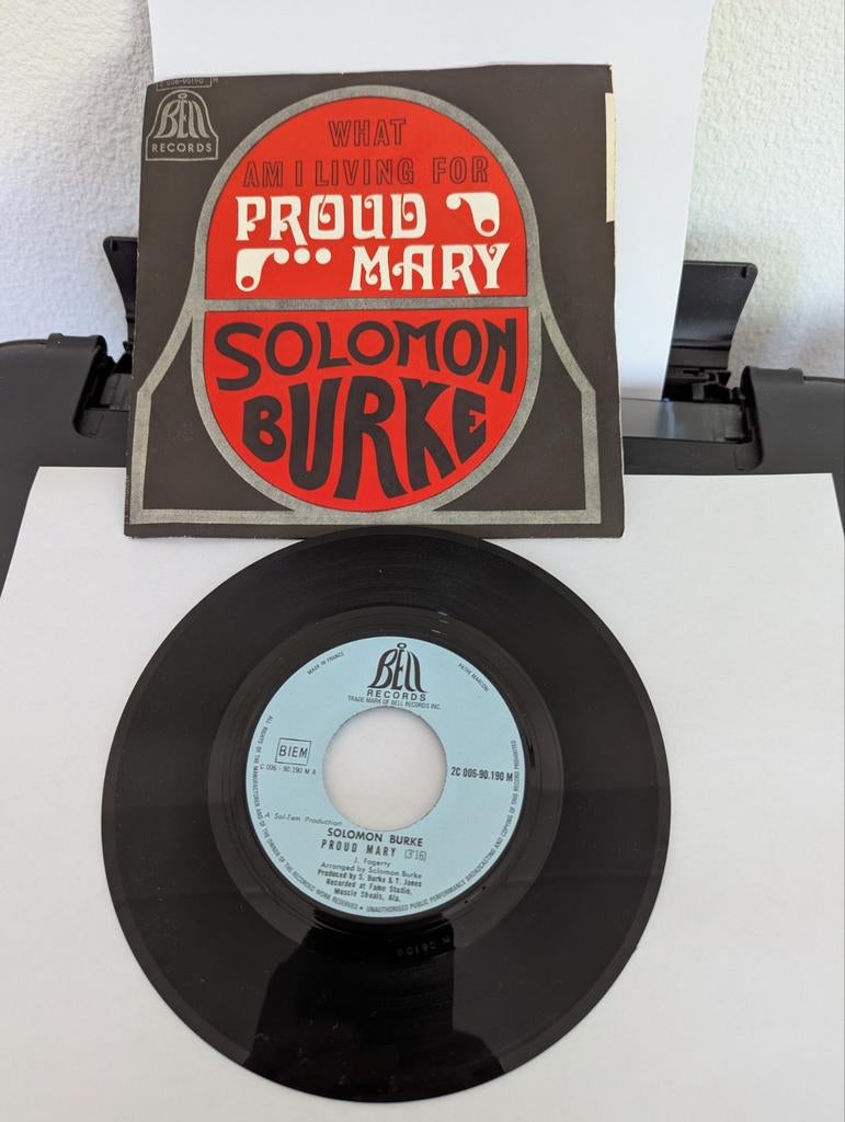 Solomon Burke - Proud Mary ( vinyl single), Cd's en Dvd's, Vinyl Singles, Gebruikt, Pop, Ophalen of Verzenden