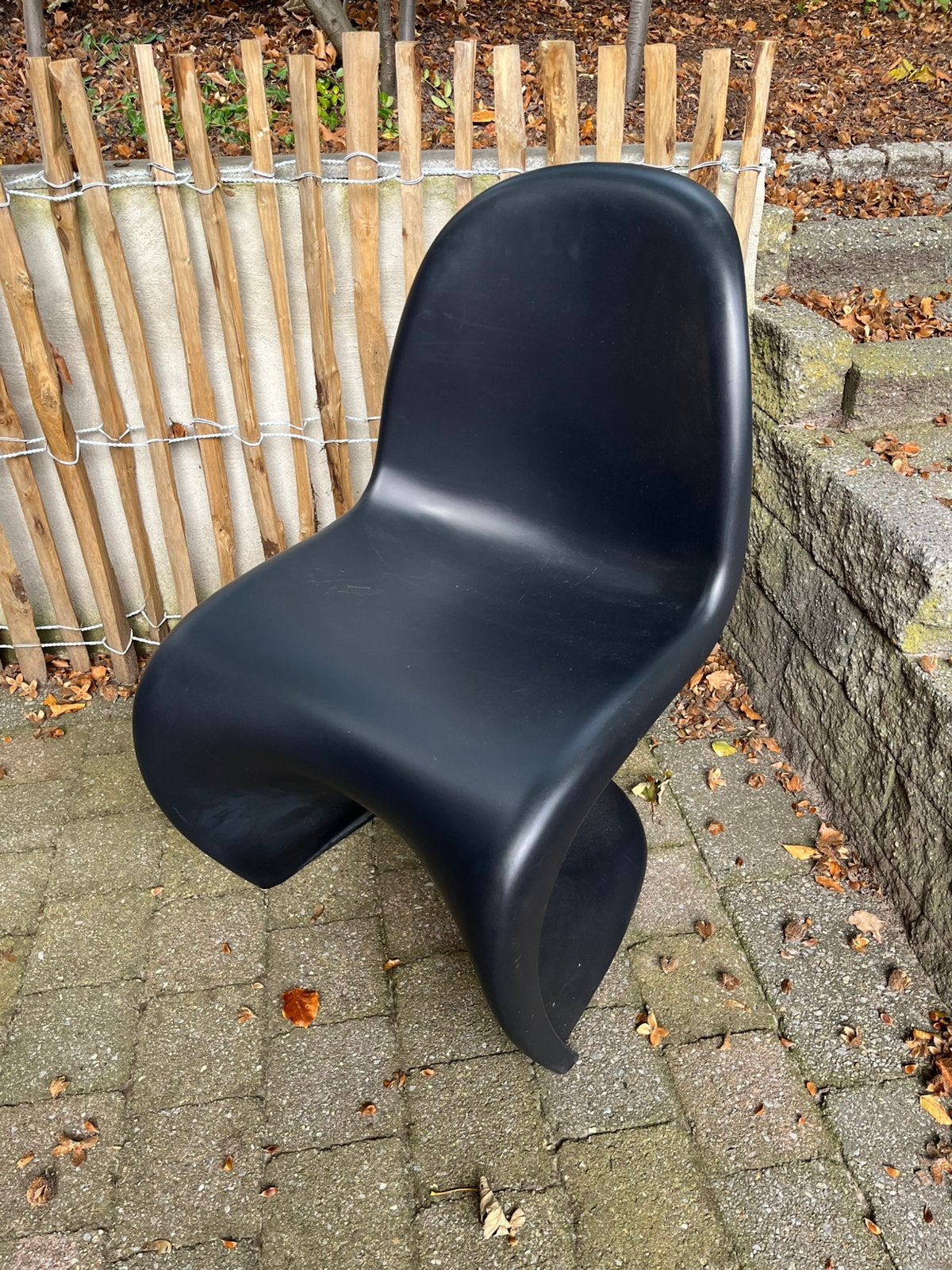 Originele Vitra panton chair, Huis en Inrichting, Ophalen, Kunststof, Gebruikt, Zwart