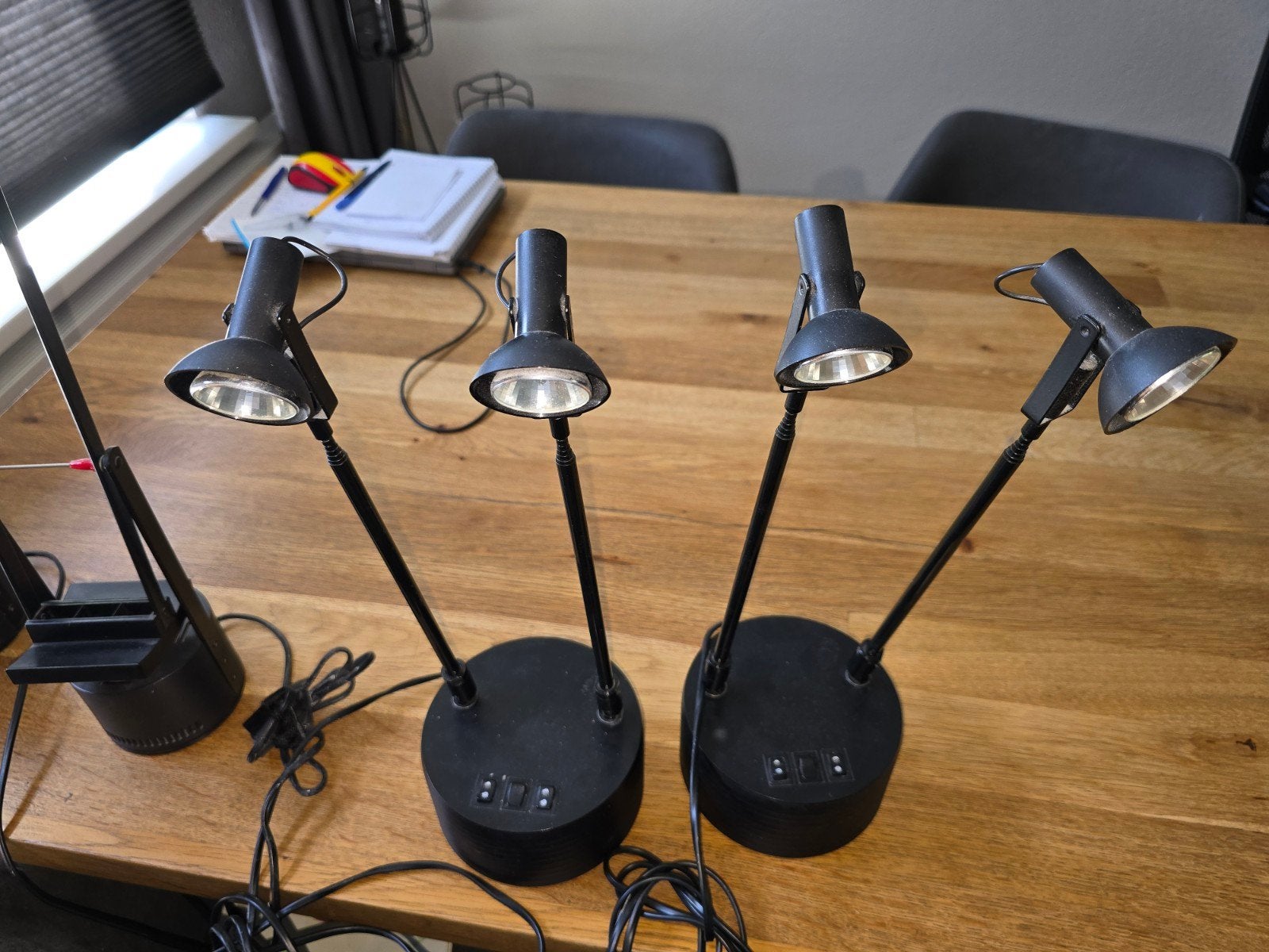 Set van 2 Luxo Sciopticon zwarte bureaulampen, verstelbaar, Ophalen, Gebruikt, 50 tot 75 cm, Modern, minimalistisch