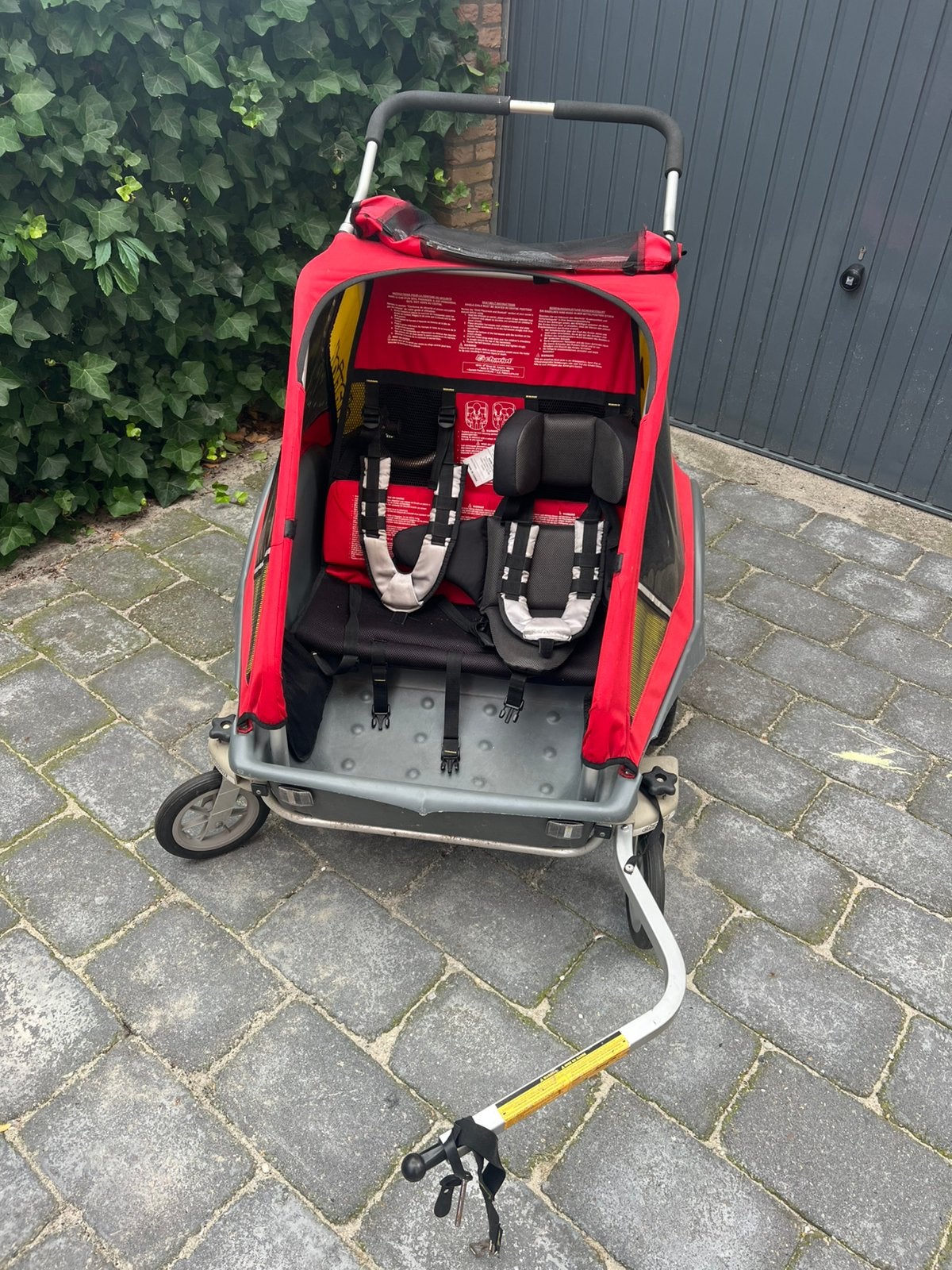 Fietskar 2 kinderen Thule Chariot, Fietsen en Brommers, Ophalen, Gebruikt, Kinderkar, 40 tot 60 kg