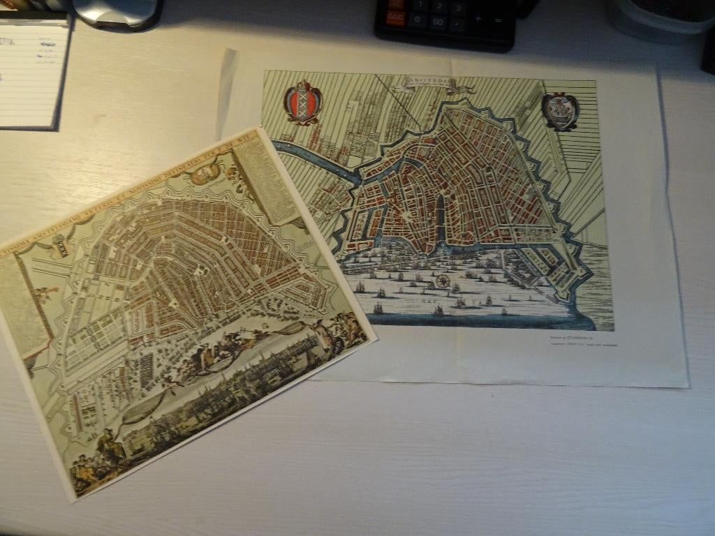 Meerdere oude stad/land kaarten, Verzamelen, Gebruikt, Ophalen of Verzenden, Voor 1940, Prent