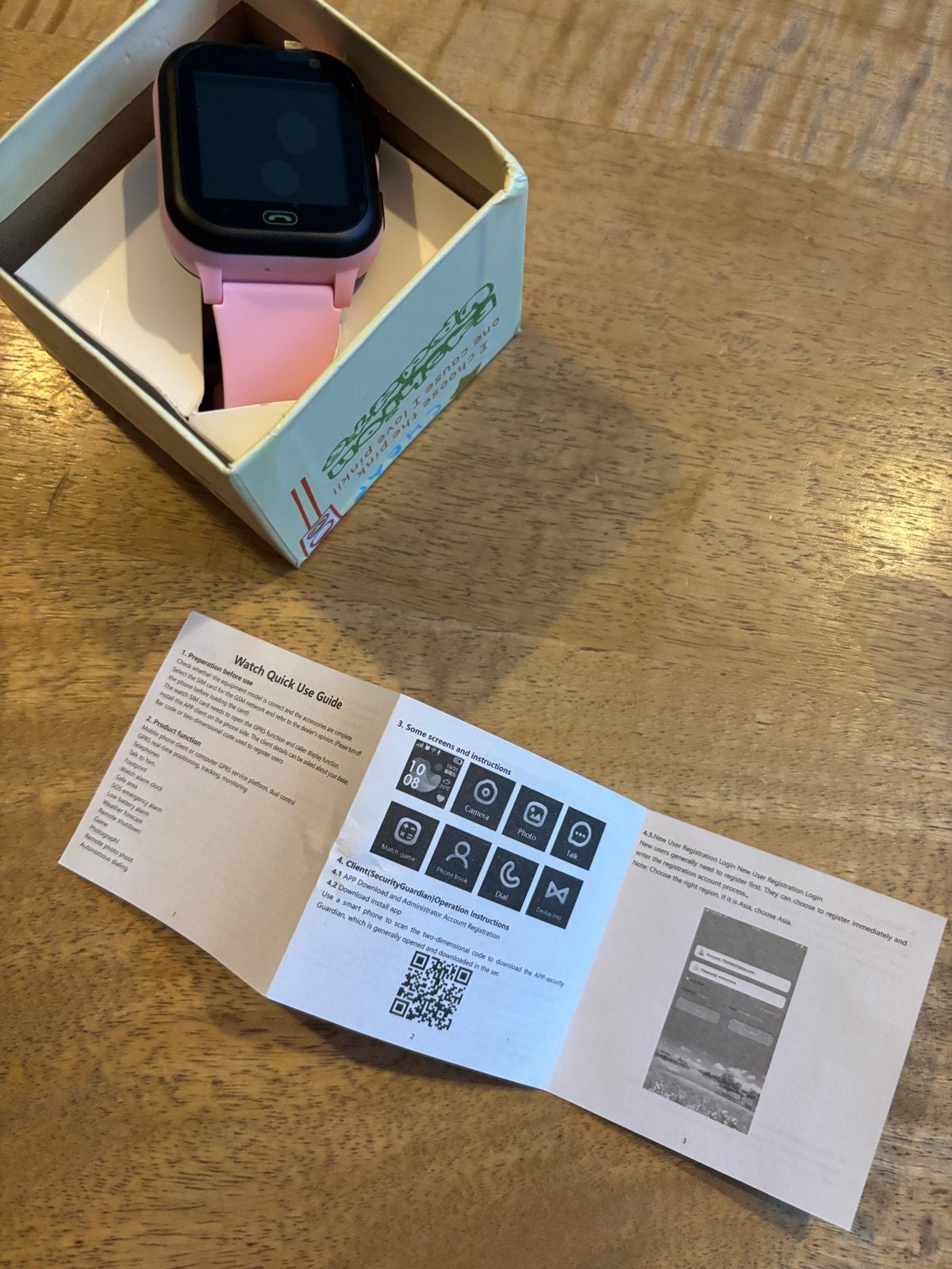 kinder smartwatch met GPS en belfunctie, Sieraden, Tassen en Uiterlijk, Horloges | Kinderen, Ophalen of Verzenden, Gebruikt, Roze