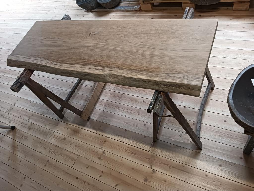 Massief eiken wastafelblad, Ophalen, 100 tot 150 cm, Overige typen, Minder dan 100 cm