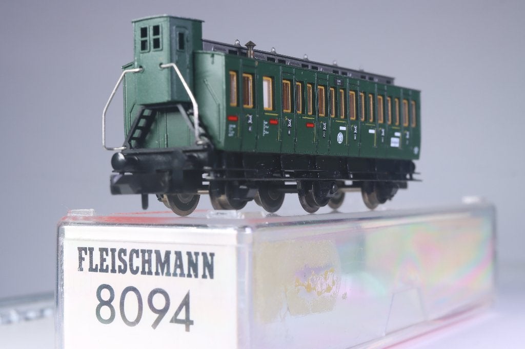 Personenwagen type C3 Pr 89, groen, DRG, Gelijkstroom, Fleischmann, Wagon, Ophalen of Verzenden