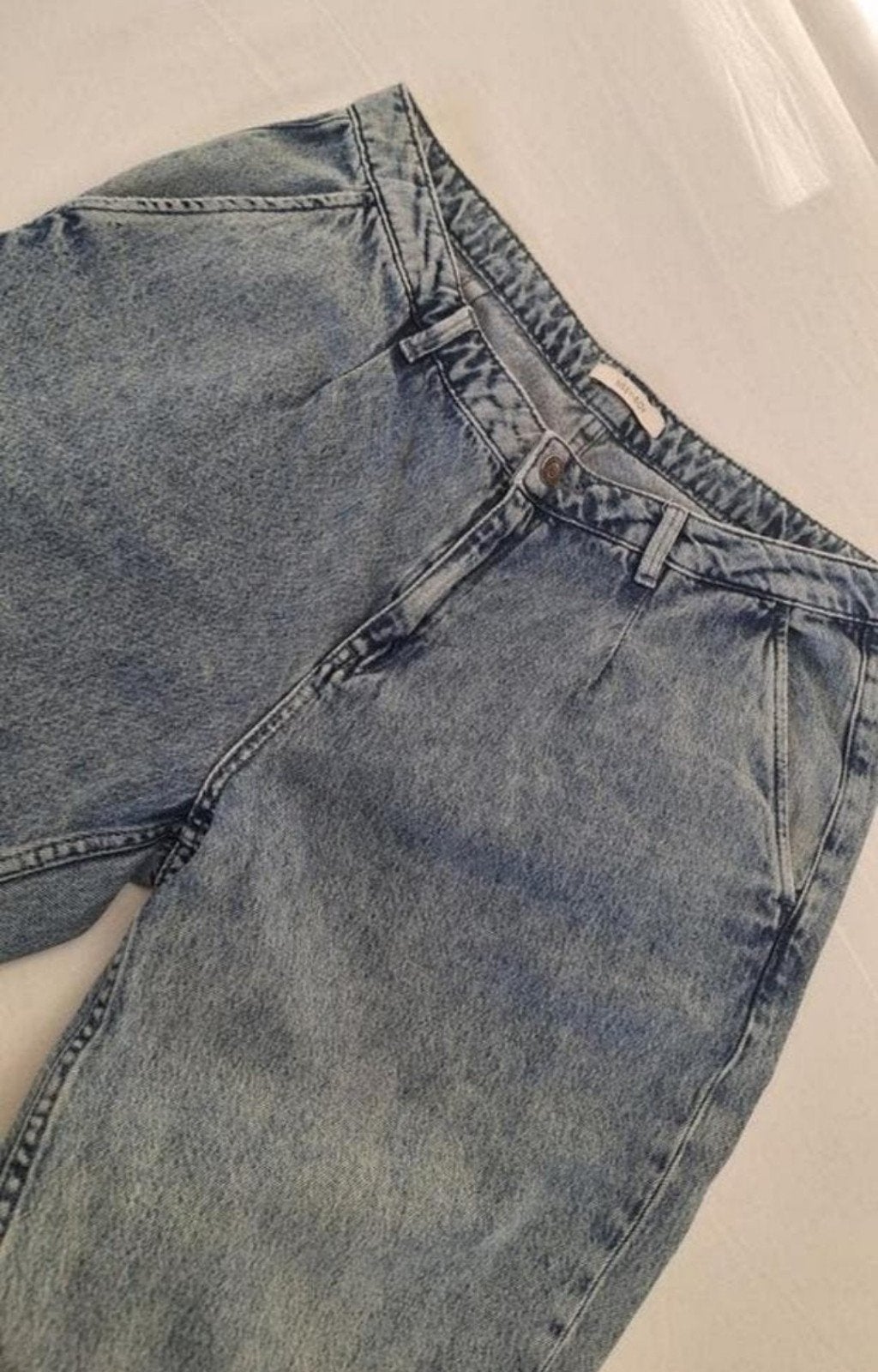 Sissyboy jeans XL - Zo goed als nieuw, met bandplooi, Kleding | Dames, Blauw, Sissyboy, Overige jeansmaten, Ophalen of Verzenden