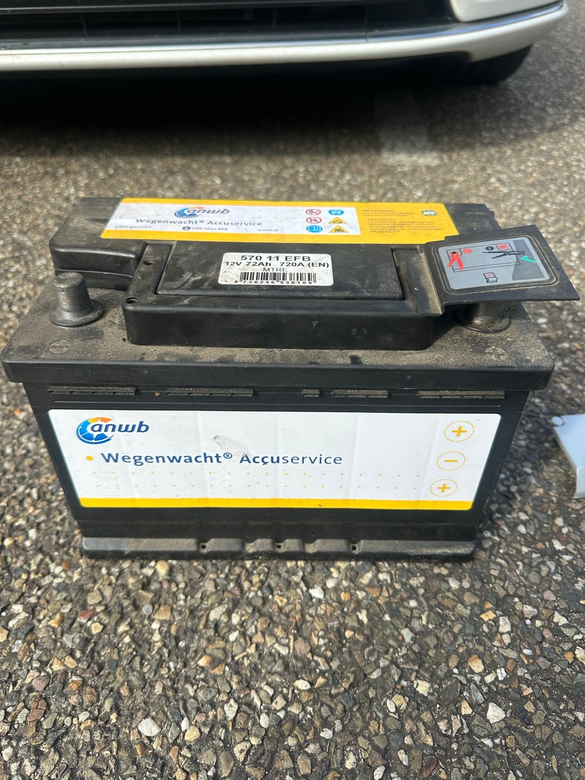 Defect Accu 12V 72Ah 720A EFB, Gebruikt, Universele onderdelen