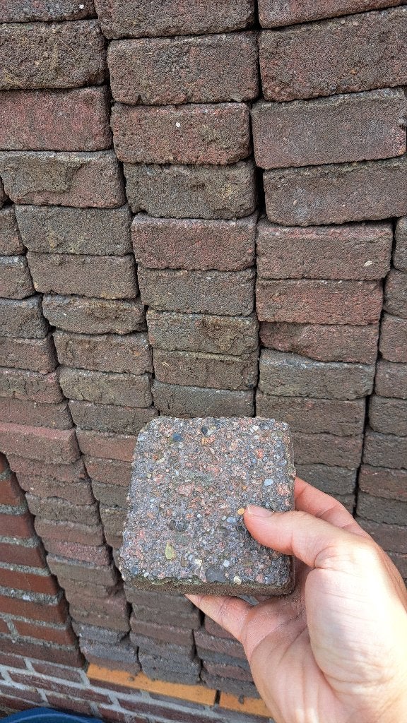 trommelstenen (gratis), Doe-het-zelf en Verbouw, Ophalen, Gebruikt, Bakstenen