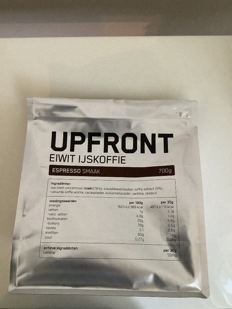 Upfront eiwit ijskoffie Espresso smaak, Ophalen of Verzenden, Zo goed als nieuw, Poeder of Drank