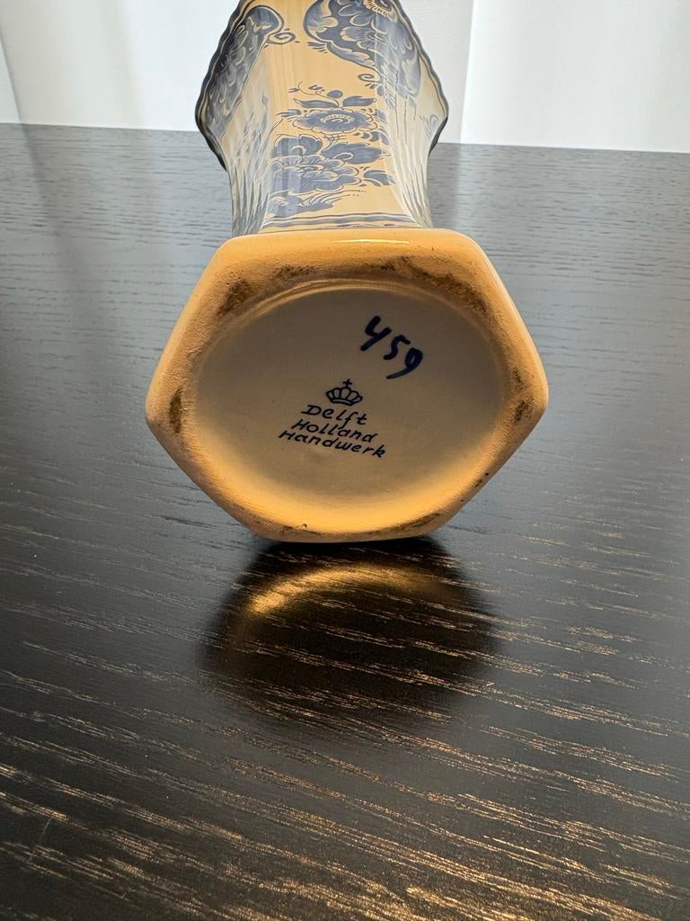 Delfts Blauw Handwerk Vaas - Hexagonale Vorm, Ophalen of Verzenden