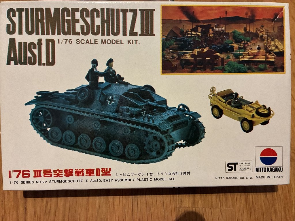 Fujimi Stug III 1/76 (zonder Schwimmwagen), Hobby en Vrije tijd, Modelbouw | Auto's en Voertuigen, Overige merken, Gebruikt, Ophalen of Verzenden