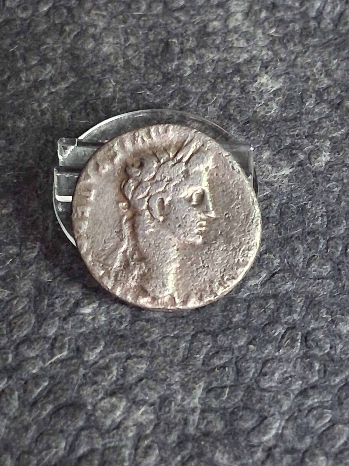 Denarius Augustus Lugdunum - Zilveren Romeinse Munt, Ophalen of Verzenden, Italië, Losse munt, Zilver