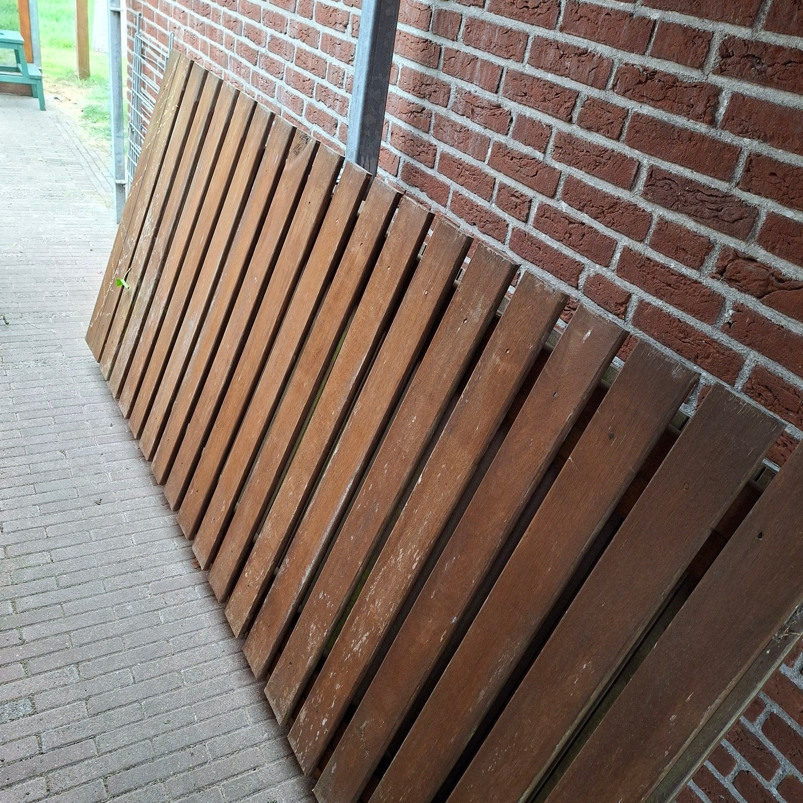 Houten schuttingdeel -  2,37 x 1,05 meter hardhout 2 stuks, Ophalen, Minder dan 3 meter, Hout, 1 tot 2 meter