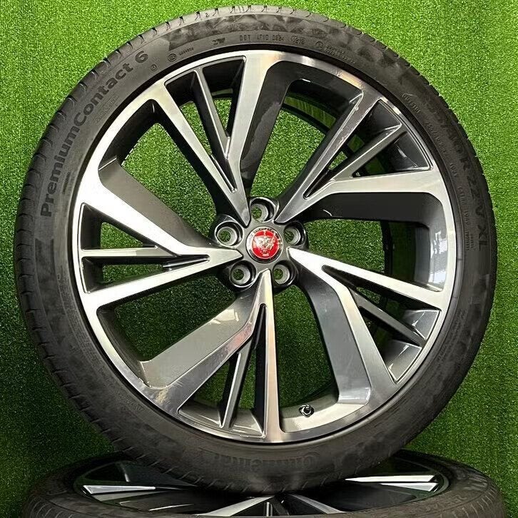Originele 22 inch Jaguar velgen met banden I-pace F-pace, Info@jaguar.com, Gebruikt, 255 mm, Banden en Velgen