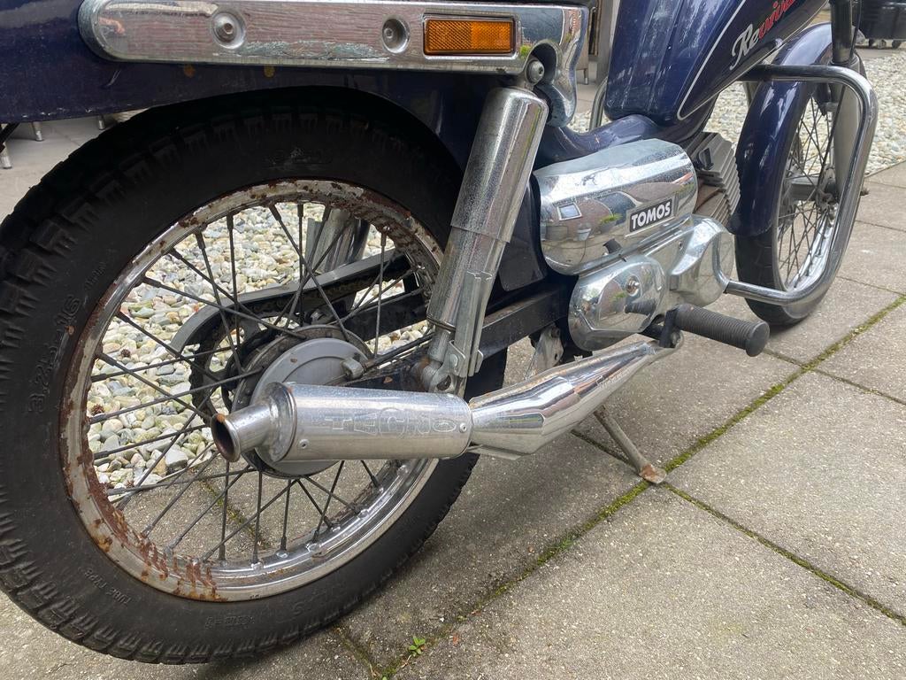 Tomos Revival Brommer -  Blauw kenteken, Fietsen en Brommers, Brommers | Tomos, Gebruikt, Revival, Maximaal 45 km/u, Ophalen