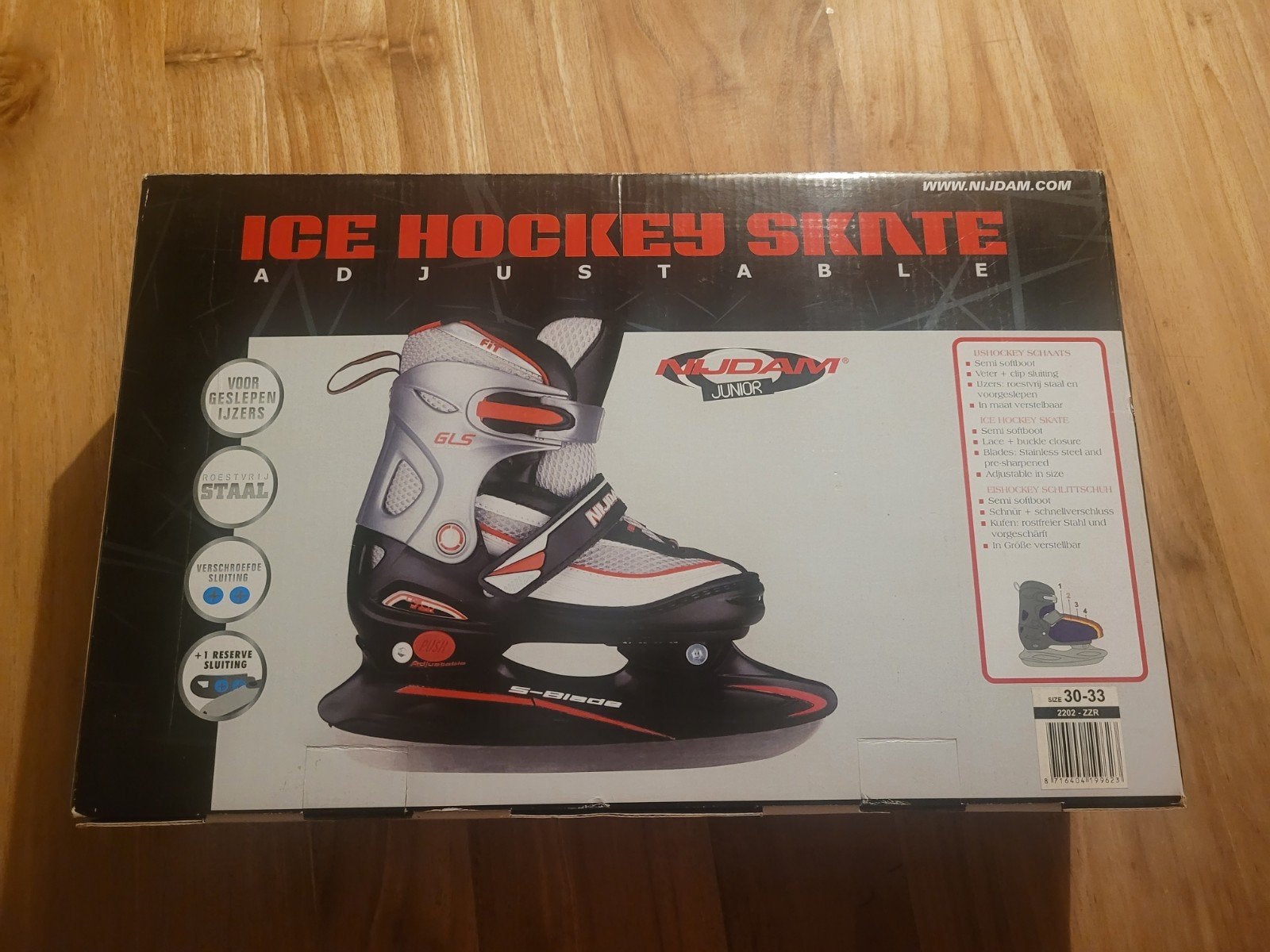 Ijshockeyschaatsen mt 30 t/m 33 van Nijdam, Sport en Fitness, IJshockey, Ophalen, Gebruikt, Schaatsen