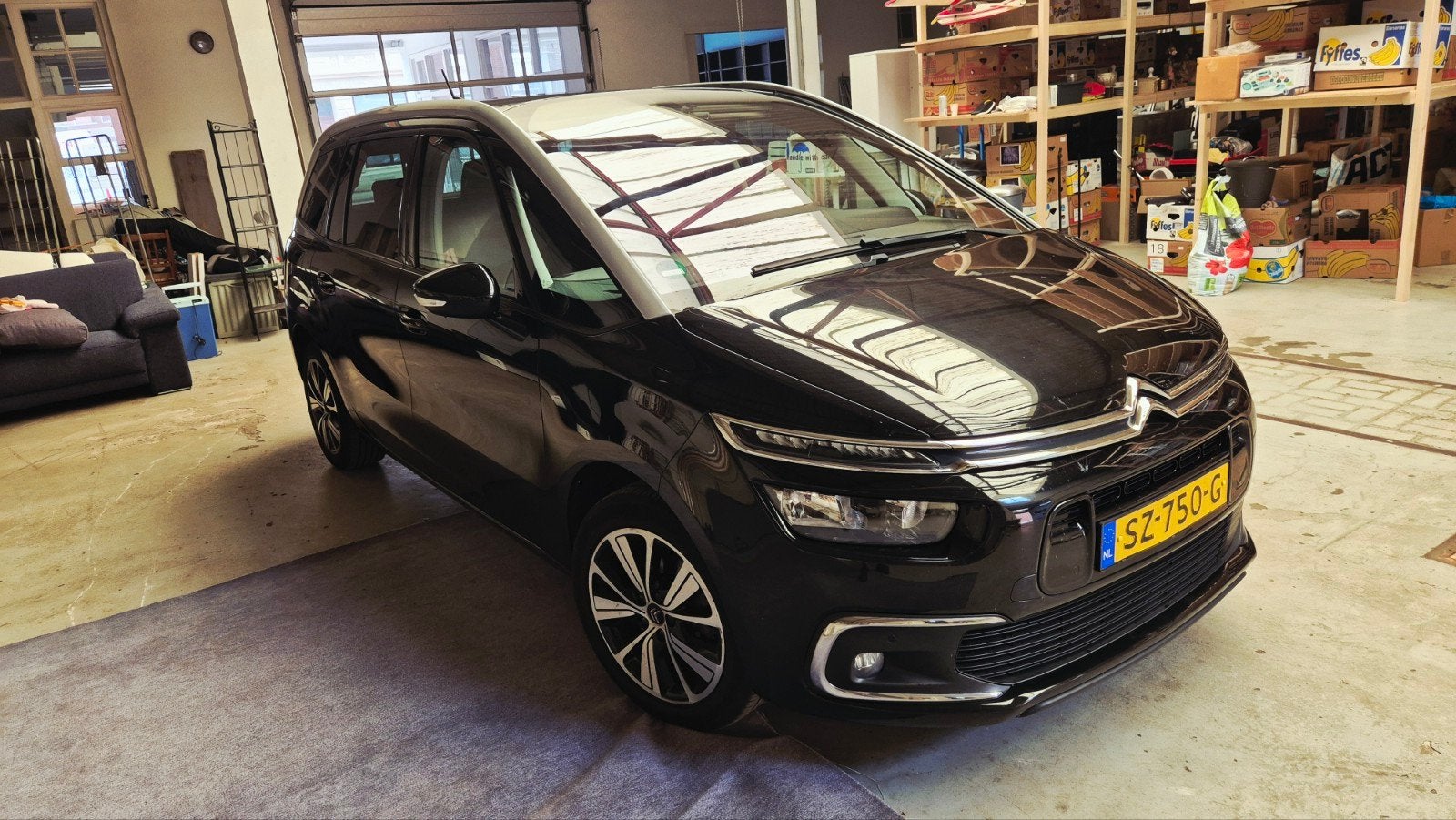 Citroën C4 (Grand) Picasso 1.2 Puretech 130pk S&S 2018 Zwart, Voorwielaandrijving, Zwart, 1199 cc, 7 stoelen