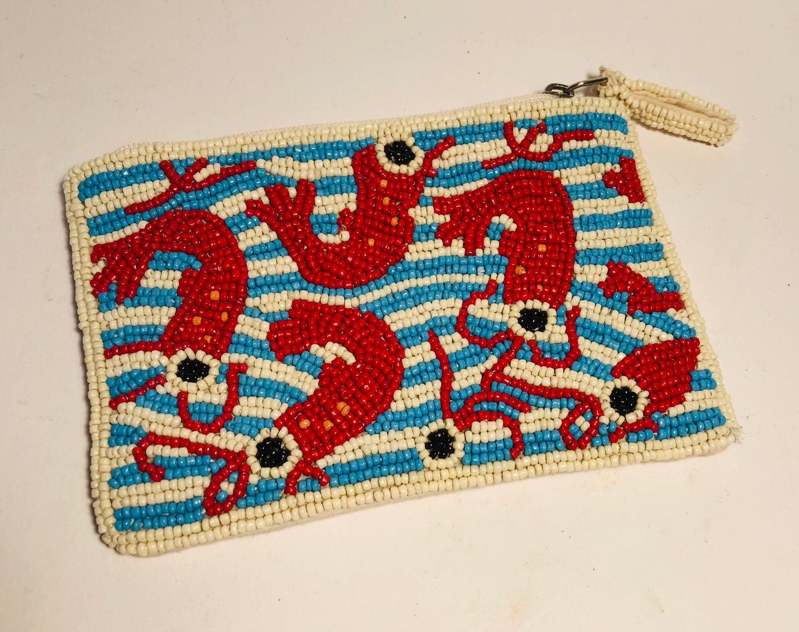 Lief Pull & Bear kralen portemonneetje, met kreeften, Sieraden, Tassen en Uiterlijk, Portemonnees, Ophalen of Verzenden, Zo goed als nieuw