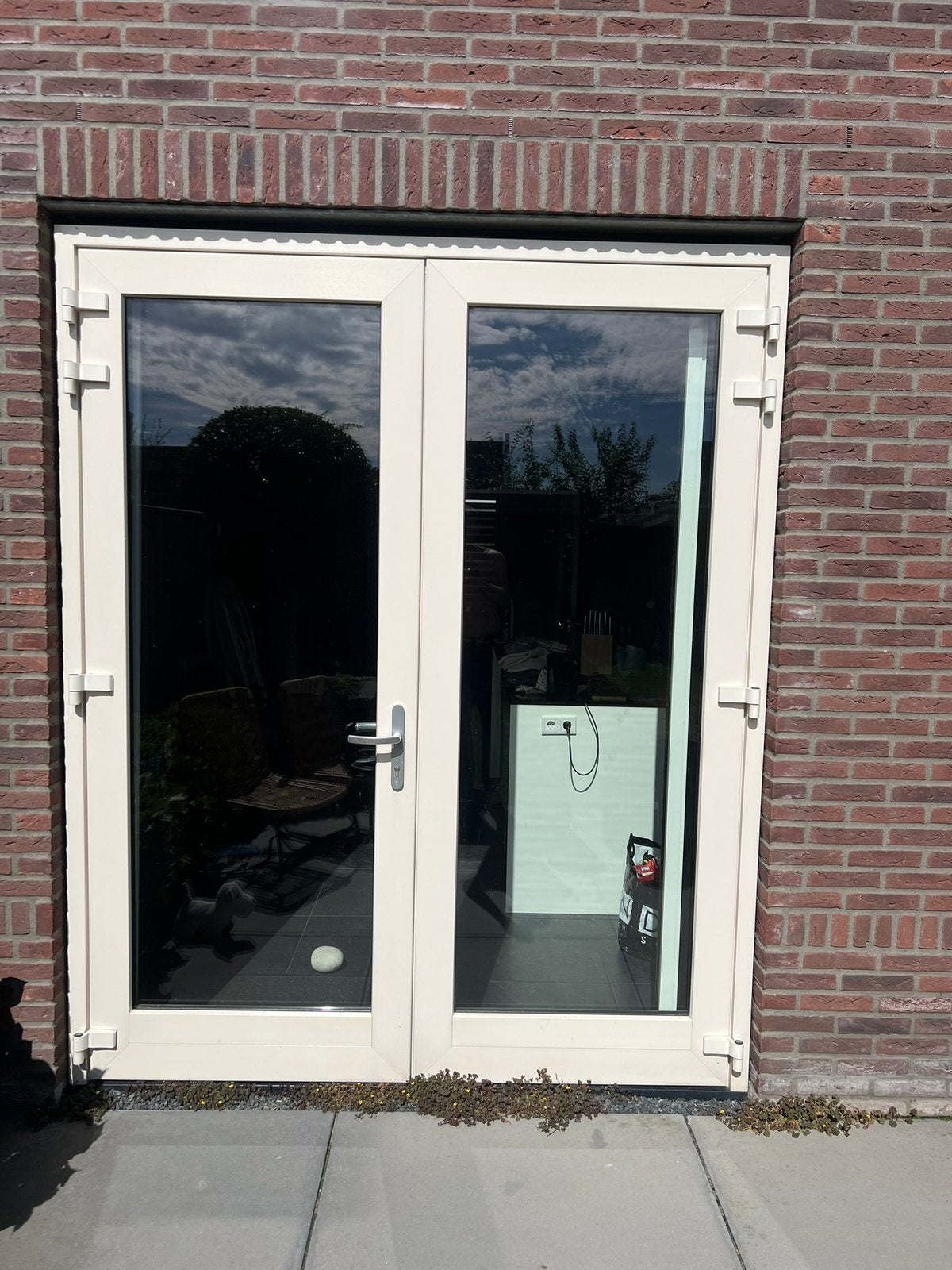 Super nette tuindeuren! Kunstof kozijnen, Ophalen, Kunststof, Deurkozijn, Zo goed als nieuw