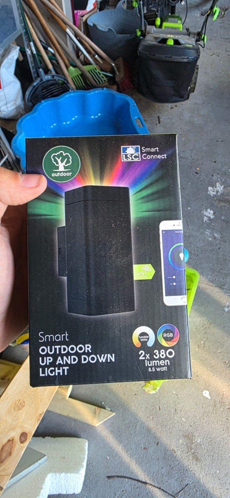 2x LSC Smart Connect Outdoor Up and Down Light (RGB), Overige merken, Gebruikt, Zwart, Ophalen of Verzenden