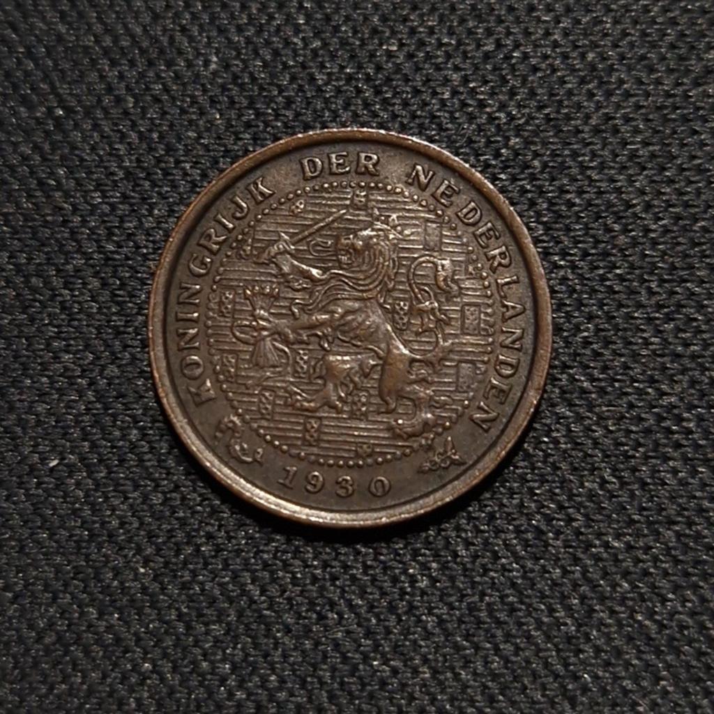 1/2 cent 1930, Verzenden, Koningin Wilhelmina, Losse munt