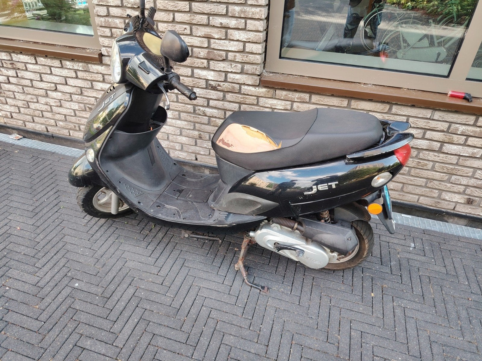 Zwarte Sym Jet scooter - Gebruikt, Ophalen, Gebruikt, Benzine, SYM