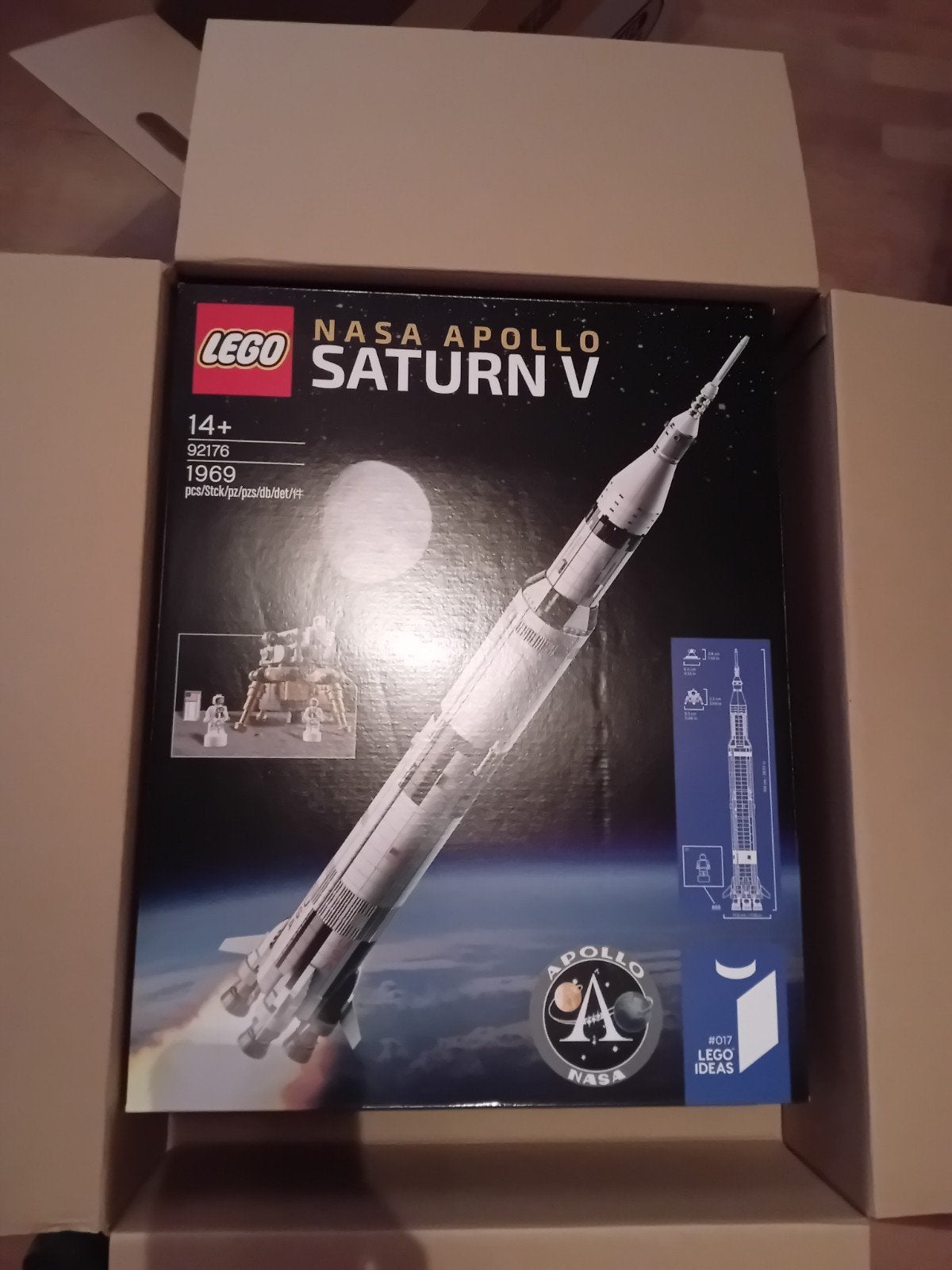 Lego Ideas NASA Apollo Saturn V 92176 - Gloednieuw in doos, Lego, Nieuw, Ophalen of Verzenden, Ideas