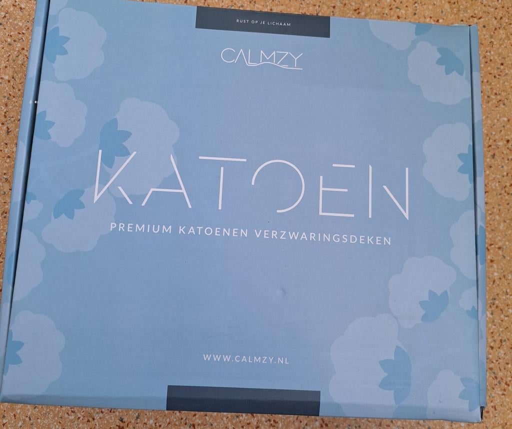 Nieuw: Calmzy katoenen verzwaringsdeken, 7kg, Ophalen of Verzenden, Nieuw, Eenpersoons, Deken of Dekbed