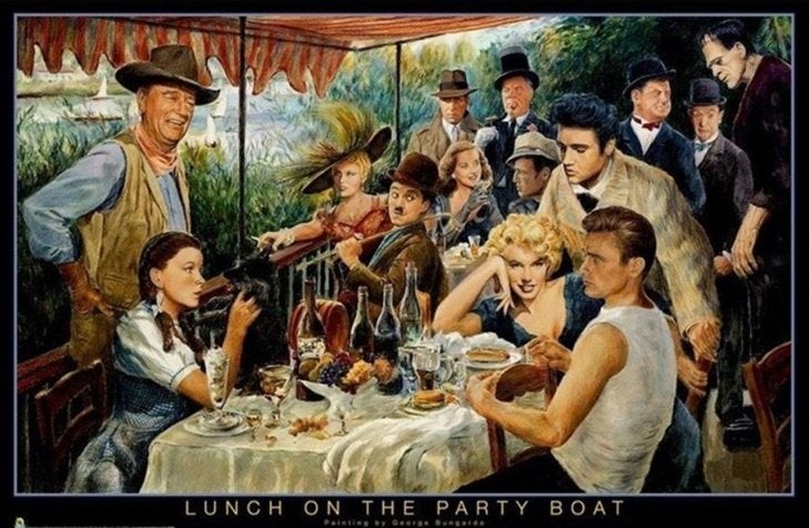Lunch op de Party Boot -  Poster --GRATIS!!!!!, Huis en Inrichting, Ophalen, Gebruikt, Oorspronkelijke maker, 75 tot 100 cm