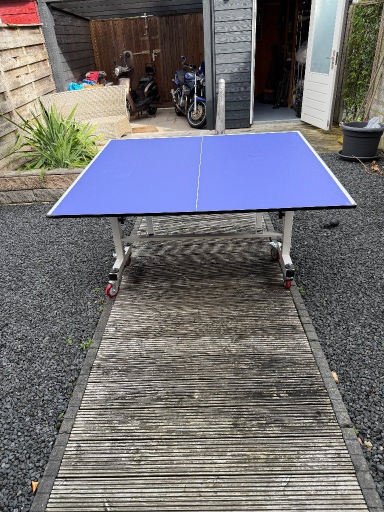 Tafeltennistafel Dione, volledig opklapbaar en verrijdbaar., Ophalen, Gebruikt, Tafel Indoor, Inklapbaar