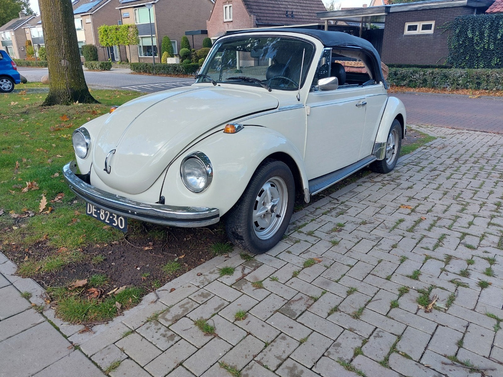 vw kever karman cabriolet, Auto's, Zwart, Cabriolet, Volkswagen, Wit
