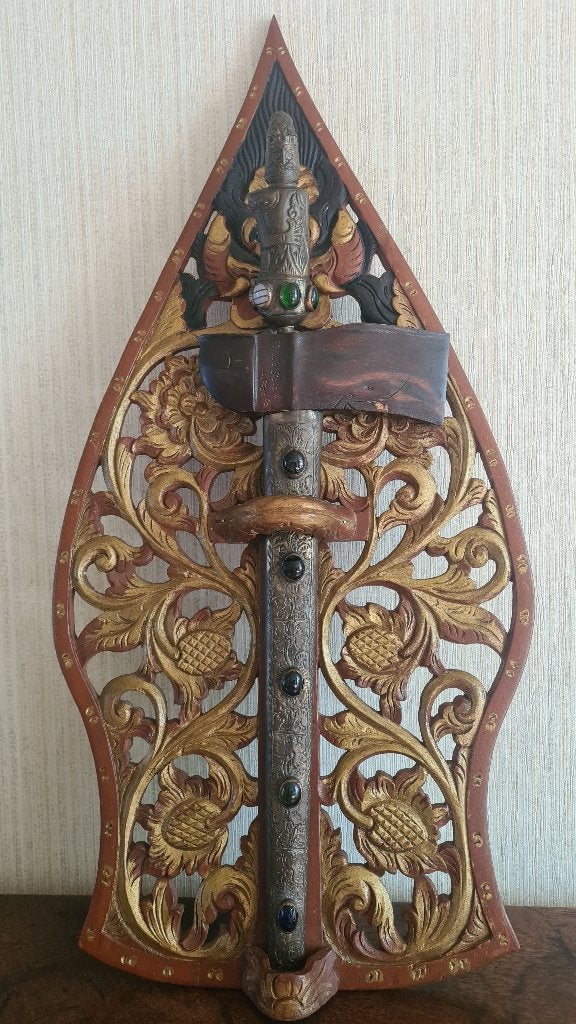 Javaanse kris (keris), Antiek en Kunst, 77 cm, Geschilderd, Overige typen, Indonesië
