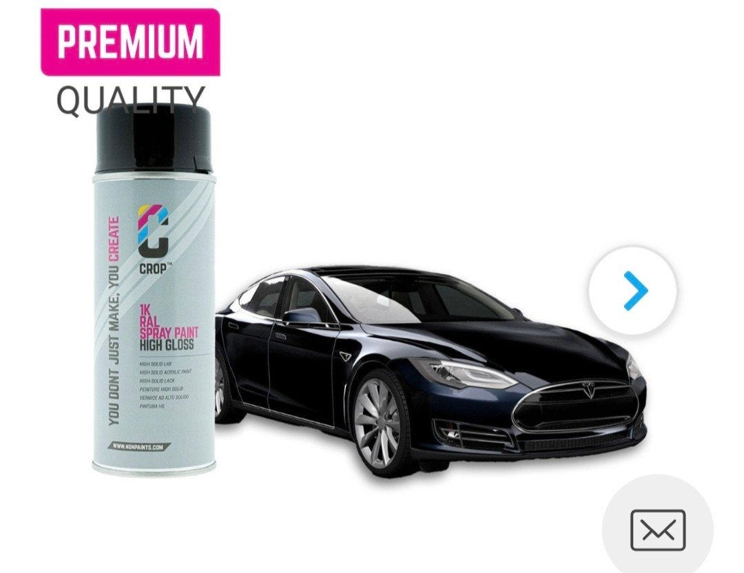 Tesla PBSB Eclipse Black autolak spuitbus 400ml, Auto diversen, Ophalen of Verzenden