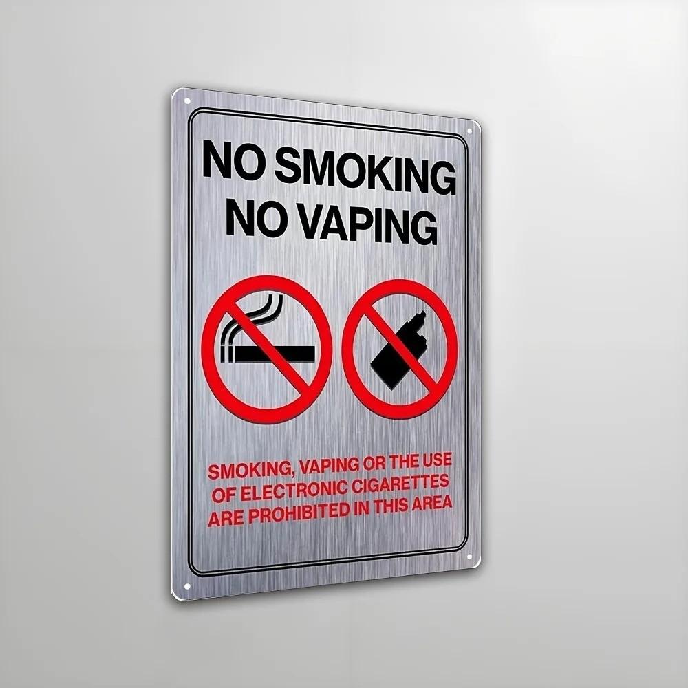 No Smoking No Vaping metalen bordje (30x20cm), Ophalen of Verzenden, Nieuw