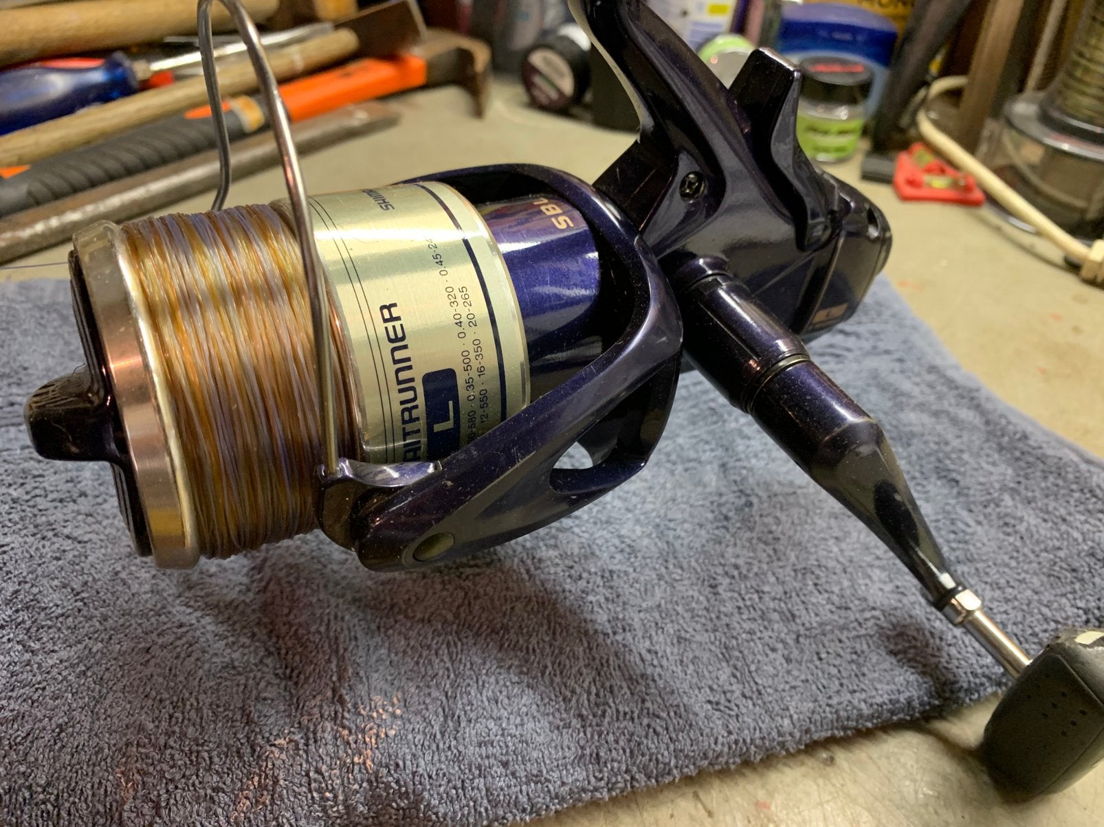 Shimano big baitrunner L, Ophalen of Verzenden, Gebruikt, Molen