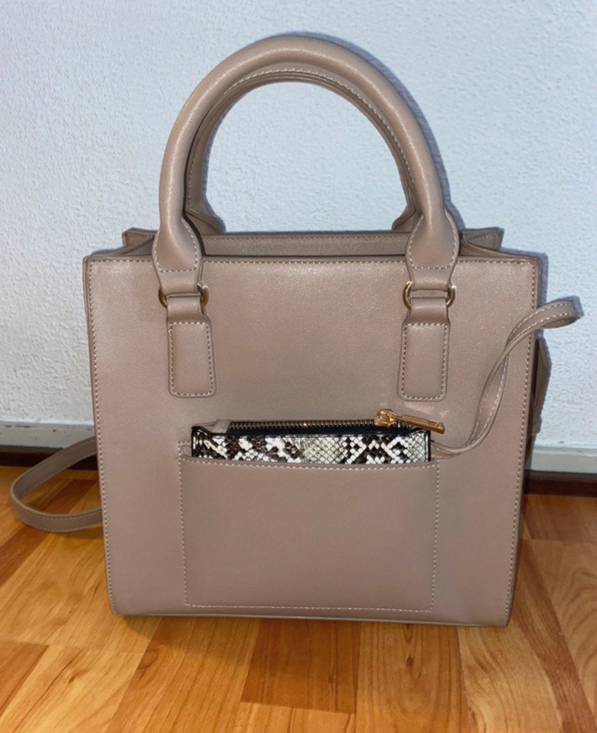 Tasje, Verzenden, Zo goed als nieuw, Beige, Handtas