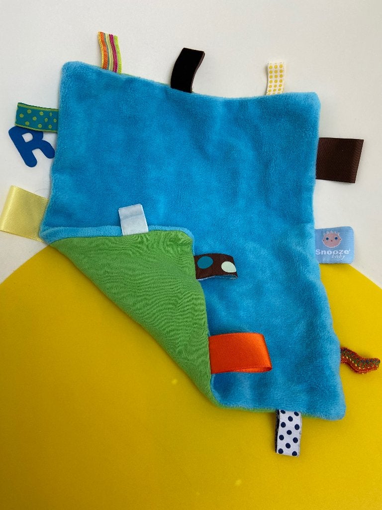 K1551 snoozebaby snooze baby doekje groen blauw, Ophalen of Verzenden, Zo goed als nieuw, Overige typen