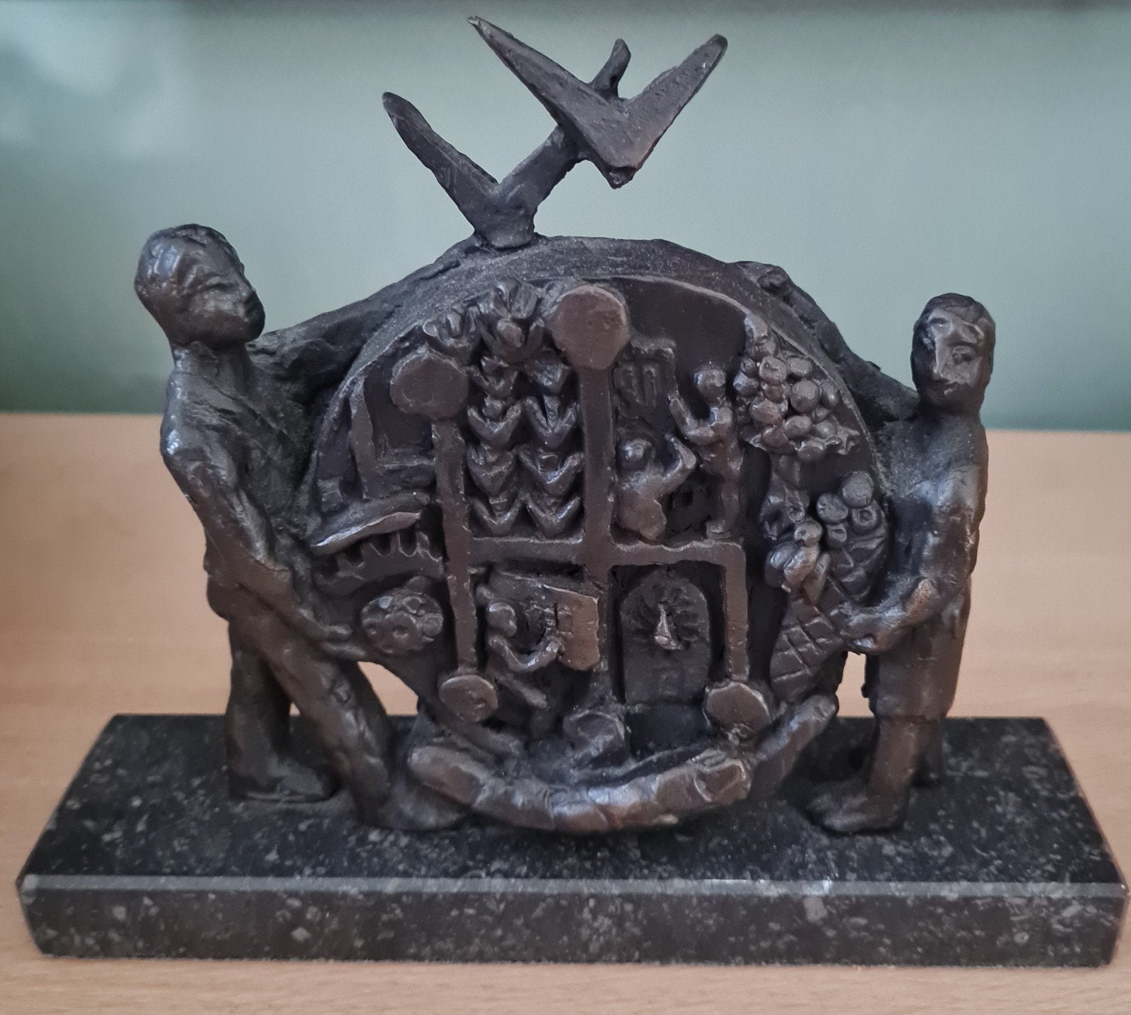 Kunstwerk/sculptuur verbronsd, Ophalen of Verzenden