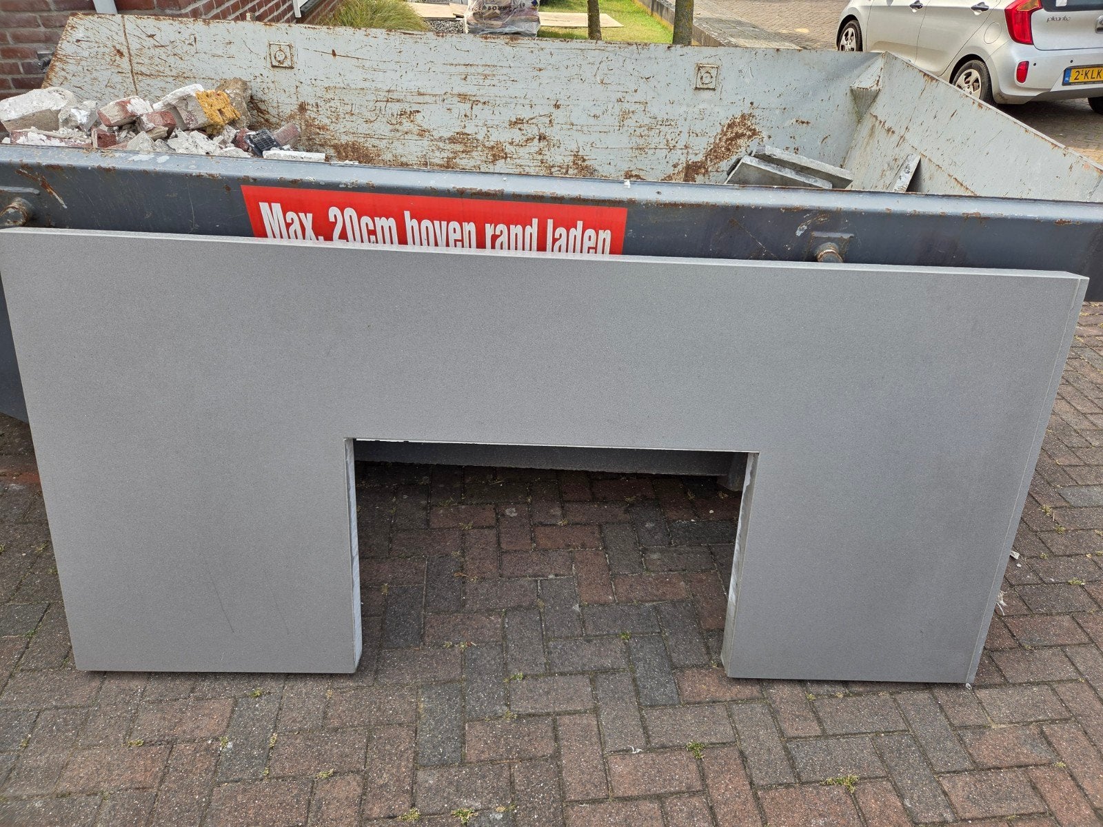 Composiet keukenblad grijs 215x100x8, Doe-het-zelf en Verbouw, Ophalen, Nieuw, Overige typen, Minder dan 2 meter