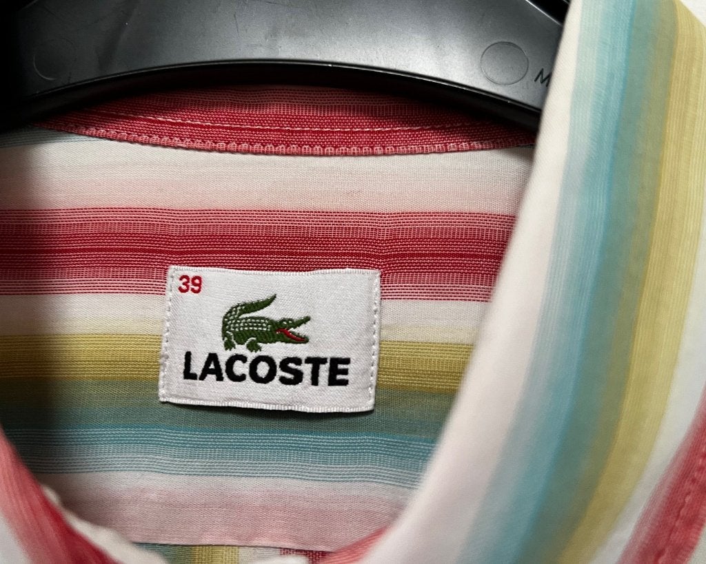 Lacoste Overhemd met gekleurde streepjes maat  39, Kleding | Heren, Overhemden, Overige kleuren, Lacoste, Gedragen, Halswijdte 39/40 (M)