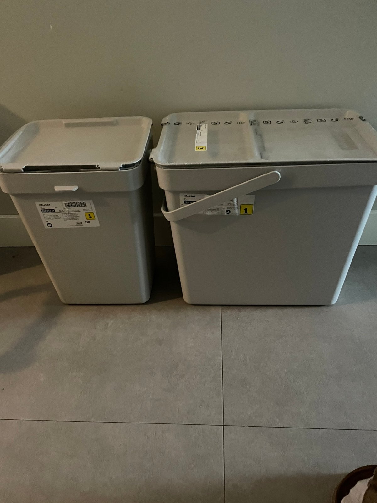 2 maten hallbar prullenbak ikea, Ophalen, Nieuw, Kunststof