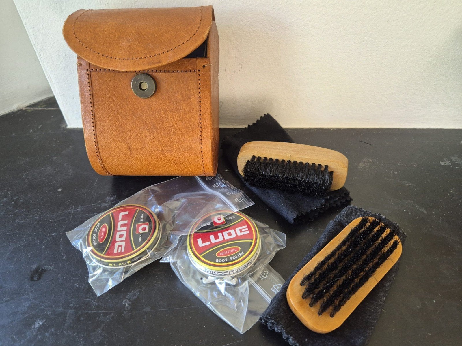 Leren schoen poets set, Ophalen of Verzenden