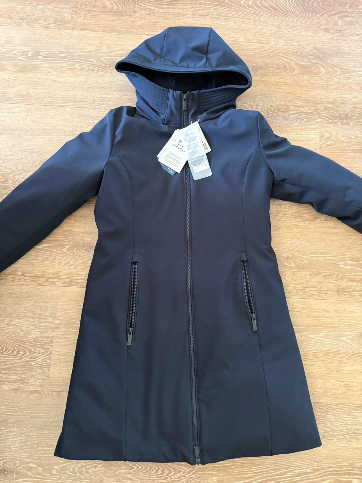 Woolrich winterjas firth down parka maat M, Ophalen of Verzenden, Zo goed als nieuw, Maat 38/40 (M), Blauw