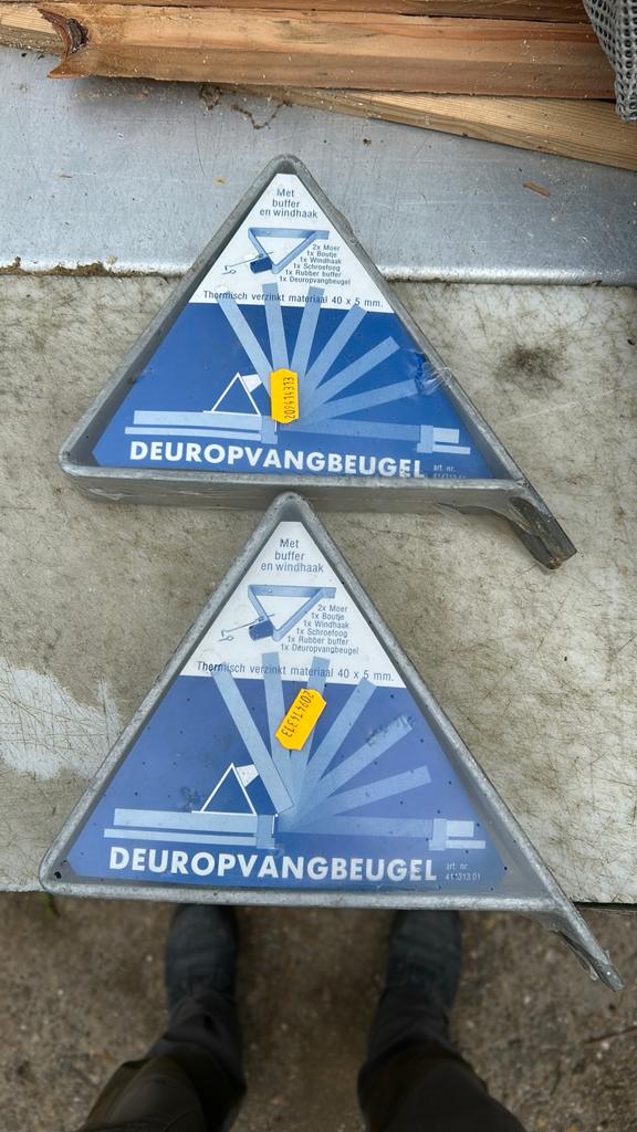 Deuropvangbeugel met buffer en windhaak 2x, Minder dan 80 cm, Overige typen, Minder dan 200 cm, Nieuw