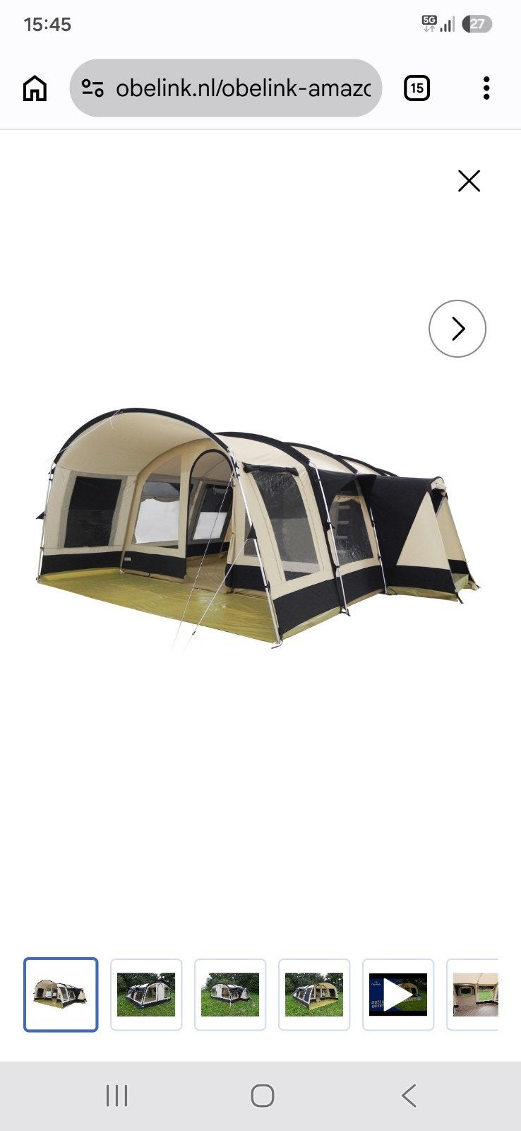 Obelink Amazonas 600 tunneltent, Caravans en Kamperen, Tenten, Ophalen of Verzenden