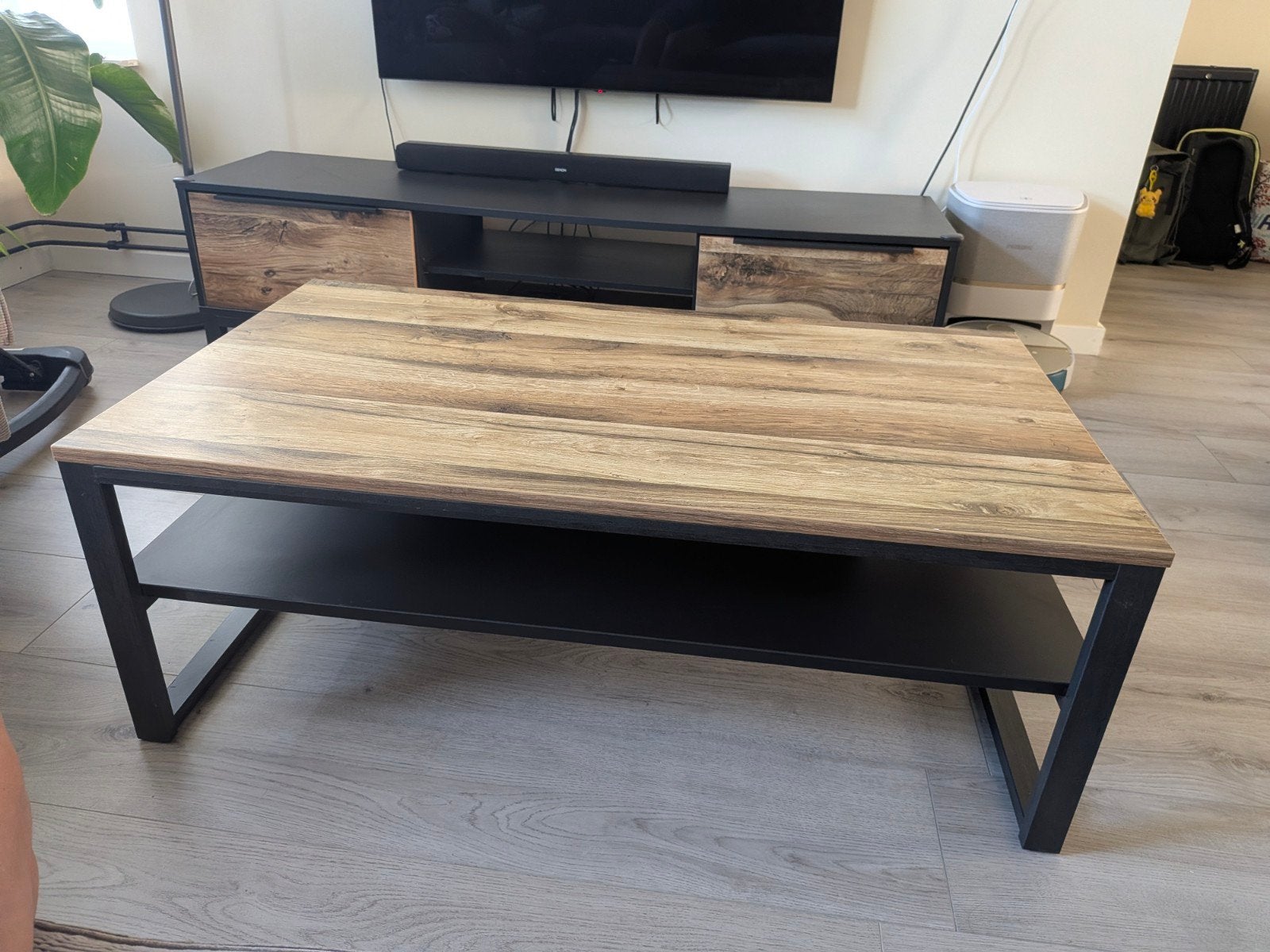 Salontafel en tv meubel, Huis en Inrichting, Tafels | Salontafels, Ophalen, 50 – 75, Gebruikt, 100 tot 150 cm