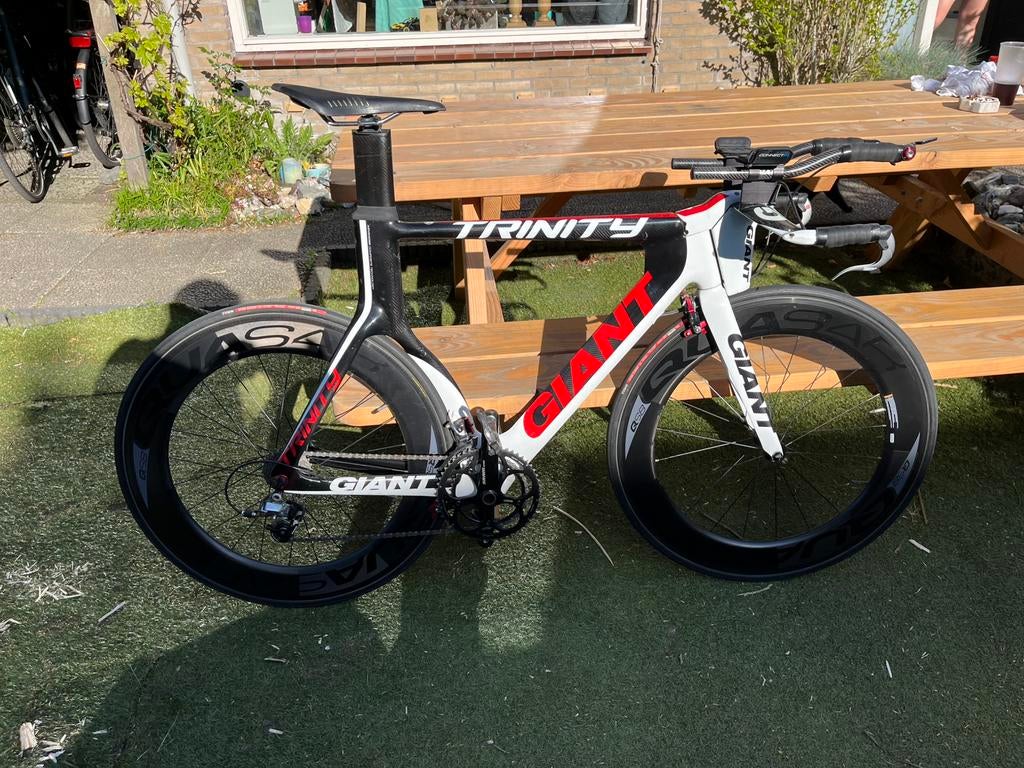 Gaint trinity tt/triatlon, Fietsen en Brommers, Fietsen | Racefietsen, Zo goed als nieuw, Giant, Meer dan 20 versnellingen, Carbon