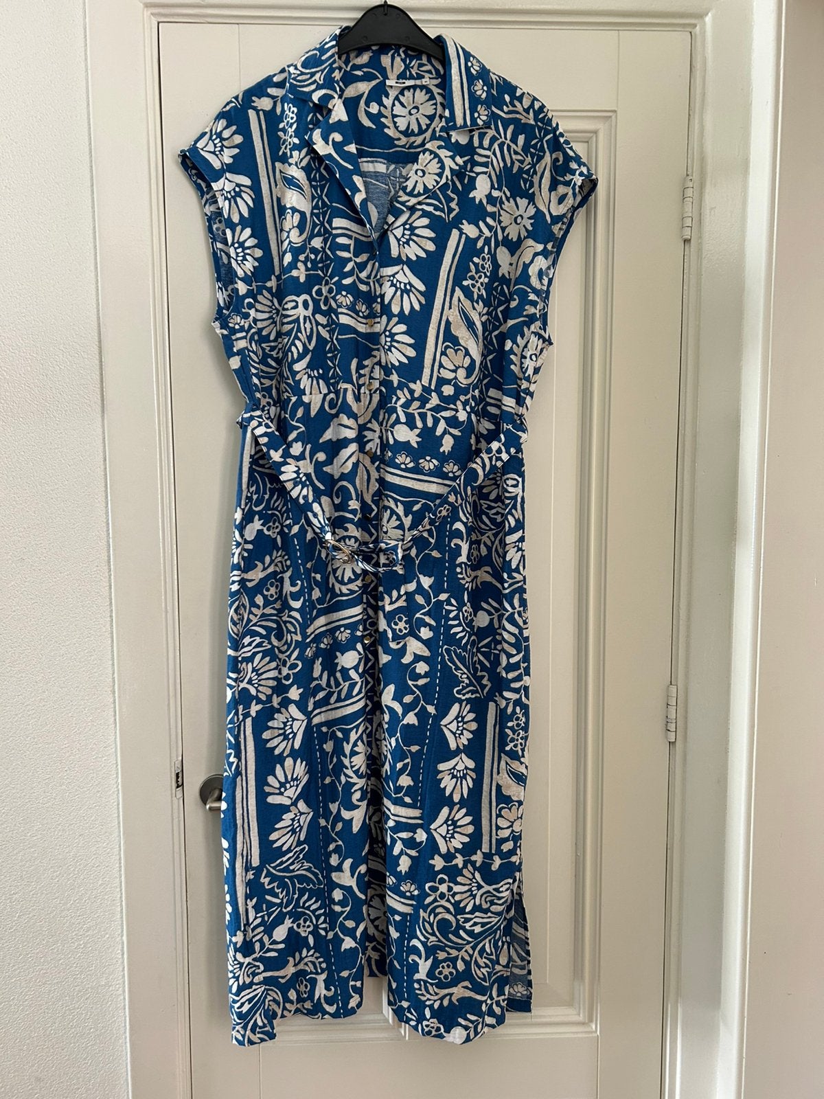 WE fashion jurk maat 46 met ceintuur, Blauw, Maat 46/48 (XL) of groter, Ophalen of Verzenden, Zo goed als nieuw