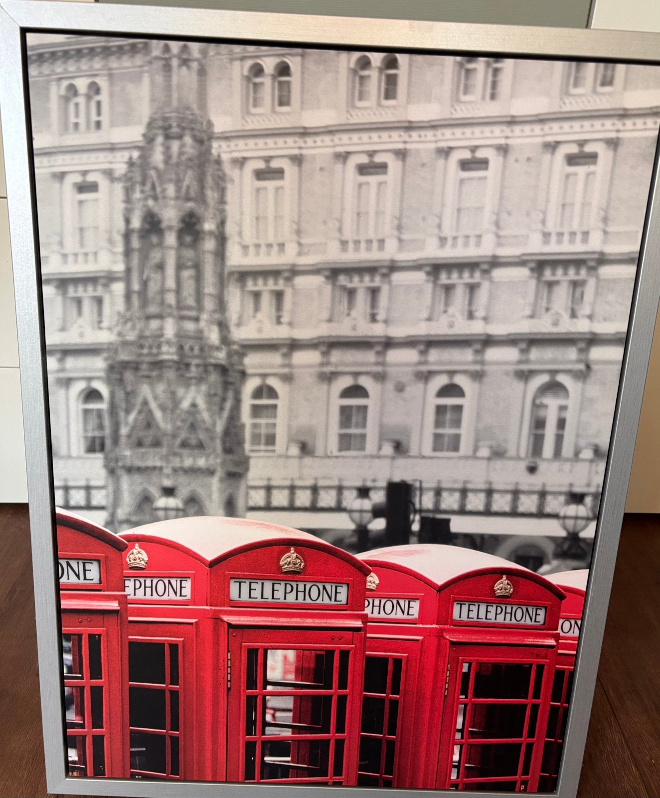 Engelse foto/print in selective colour telefooncel, Ophalen, 125 cm of meer, 75 – 100, Print