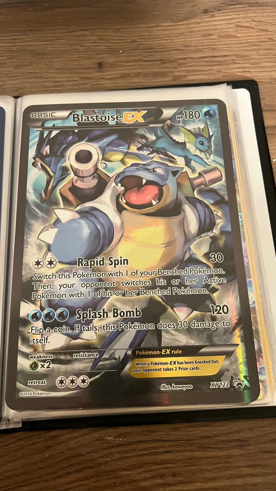 Blastoise EX XY122 – XY Evolutions JUMBO, Ophalen of Verzenden, Zo goed als nieuw