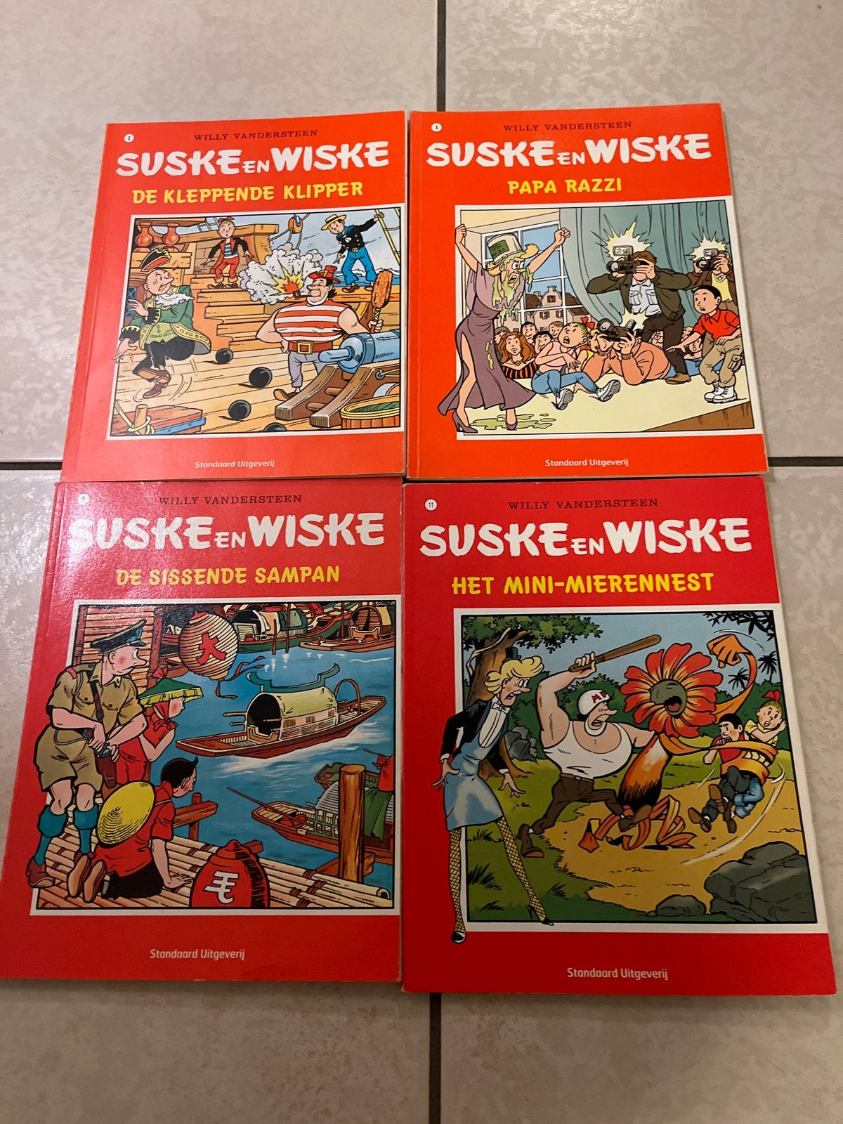 Suske en Wiske - 4 Shell albums - De Kleppende Klipper, Meerdere stripboeken, Ophalen of Verzenden, Gelezen